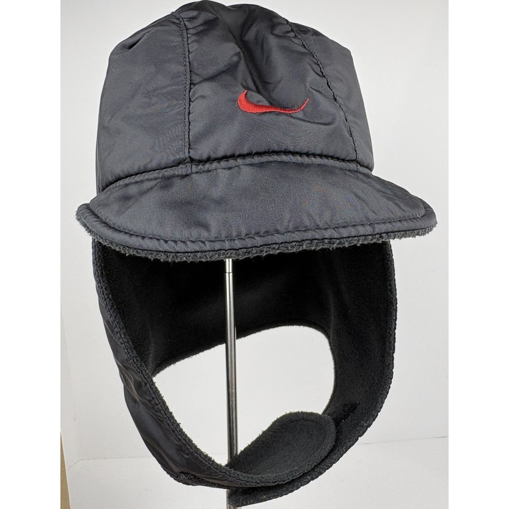 Nike 90s Vintage Fleece Ushanka Avant Garde Swoosh Dog Ear Hat Cap